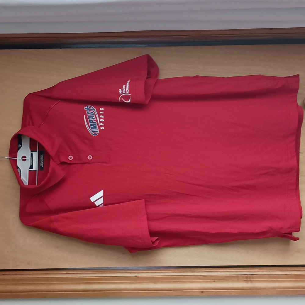 Adidas Red Polo Shirt with Logo